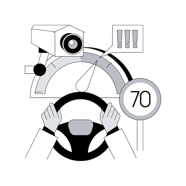 Vector speed control abstract concept vector illustration
