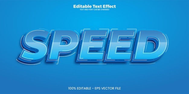 Speed editable text effect in modern trend style