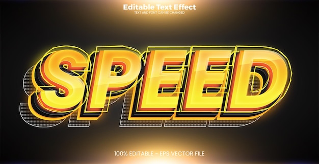 Vector speed editable text effect in modern trend style