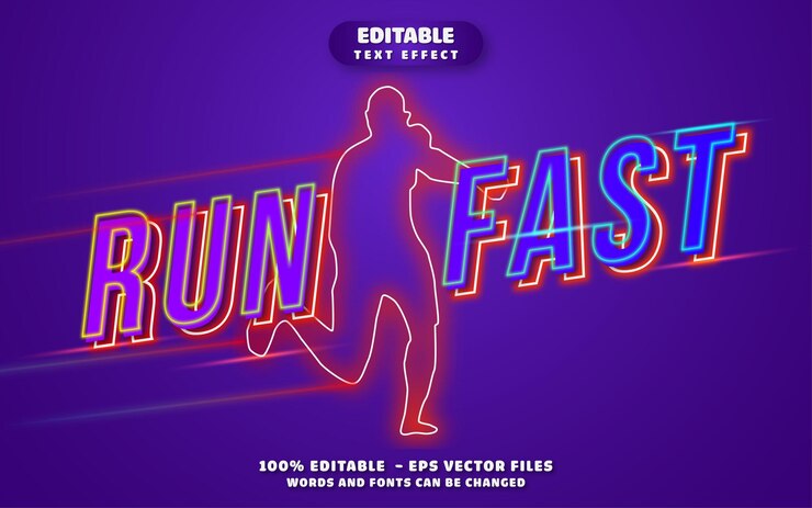 Vector speed editable text effect