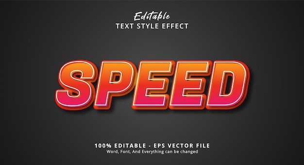 Speed Editable Text Effect