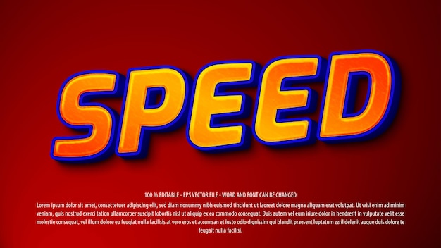 Speed editable text effect