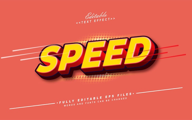 Speed editable text effect