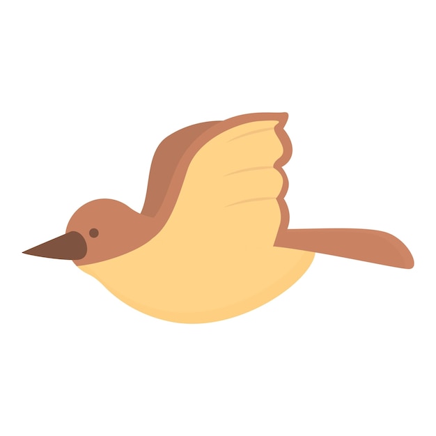 Vector speed fly sparrow icon cartoon vector tree bird cute bird