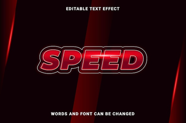 Vector speed glow text effect design