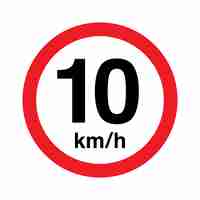 Vector speed limit 10 kmh