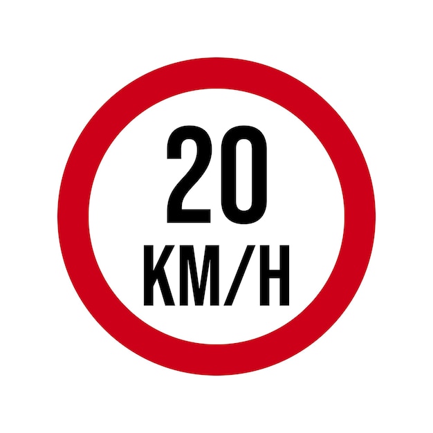 Premium Vector Speed Limit 20 Kmh premium-vector-speed-limit-20-kmh
