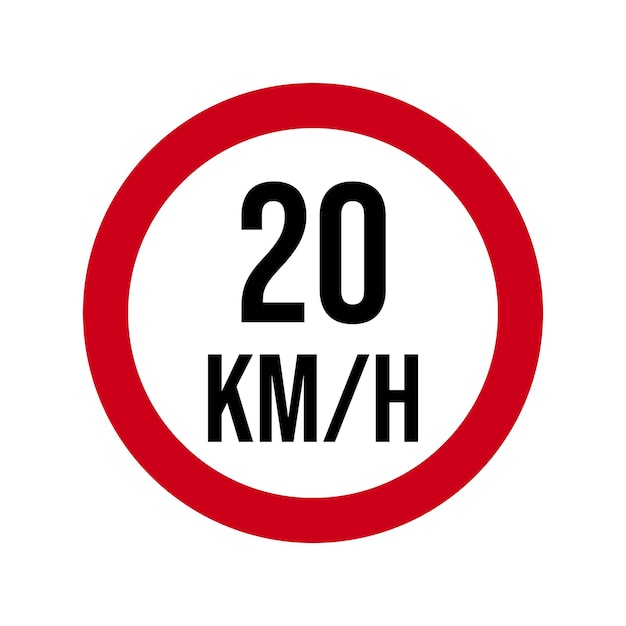 Speed limit 20 kmh