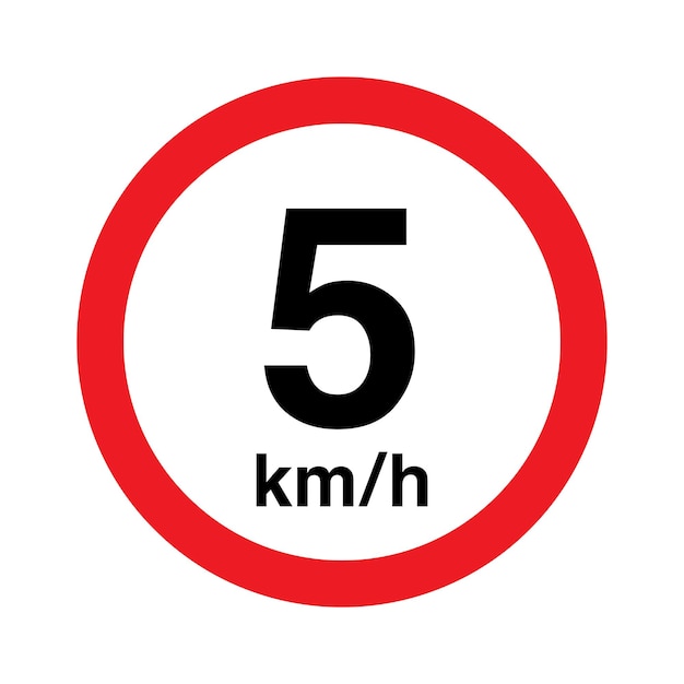 Vettore limite di velocità 5 km/h
