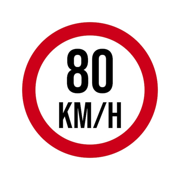 Speed limit 80 kmh