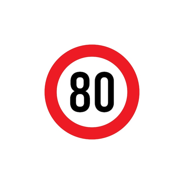 Vector speed limit sign icon vector