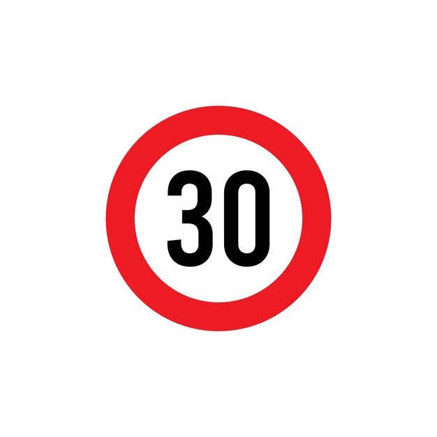 Vector speed limit sign icon vector