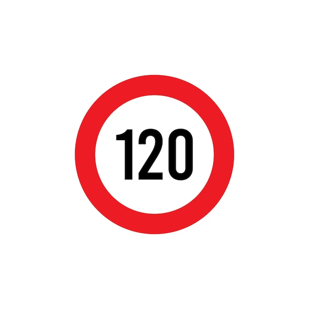 Vector speed limit sign icon vector