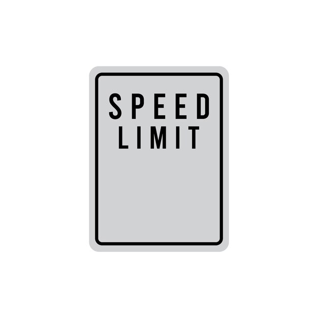 Vector speed limit sign icon vector