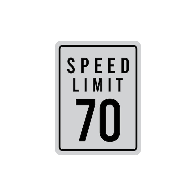 Vector speed limit sign icon vector