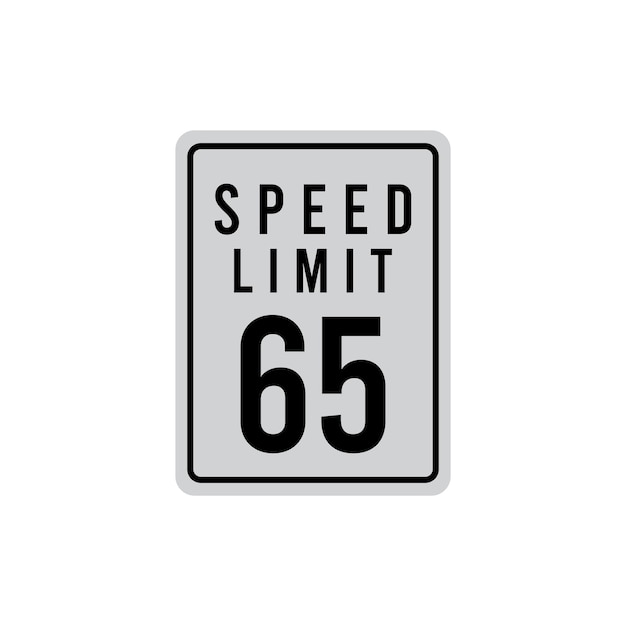 Speed limit sign icon vector