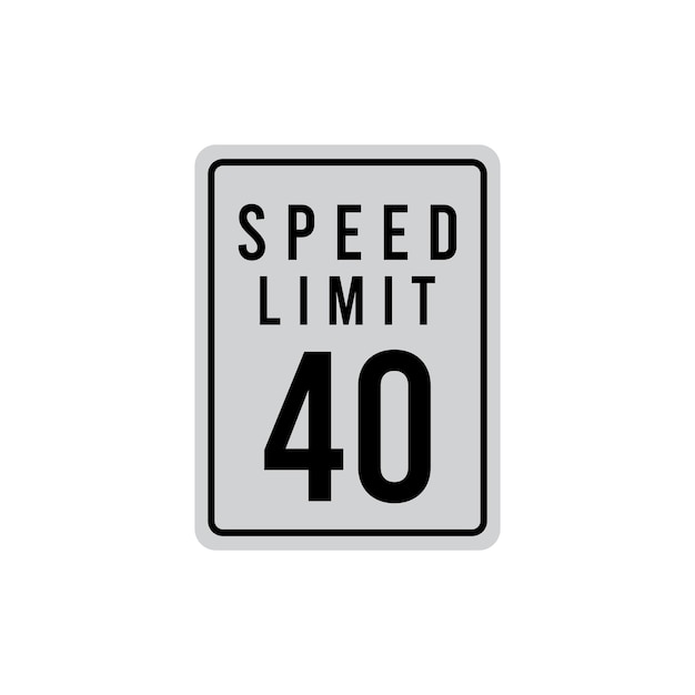 Vector speed limit sign icon vector