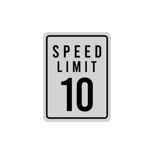 speed limit sign icon vector