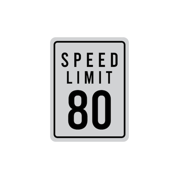 Vector speed limit sign icon vector