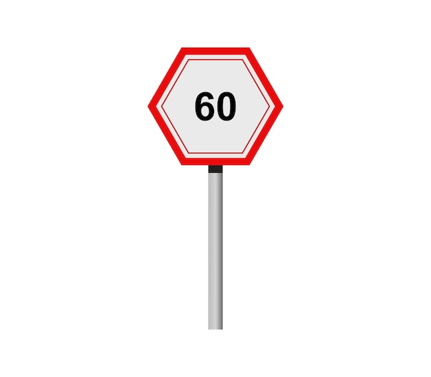 Vector speed limit sign