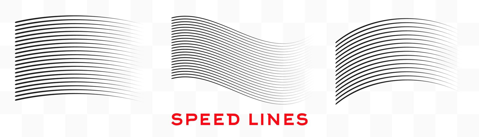 Set speed lines isolated set. Motion effect for your design. Black lines on  white background. Vector Stock Vector by ©daniilexe.gmail.com 203850556