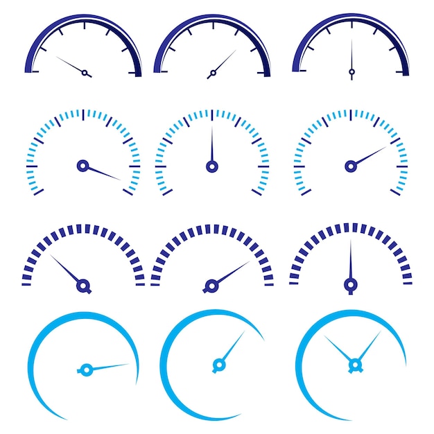 Speed logo icon set vector symbol