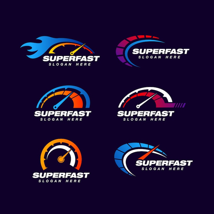 Vector speed logo template.
