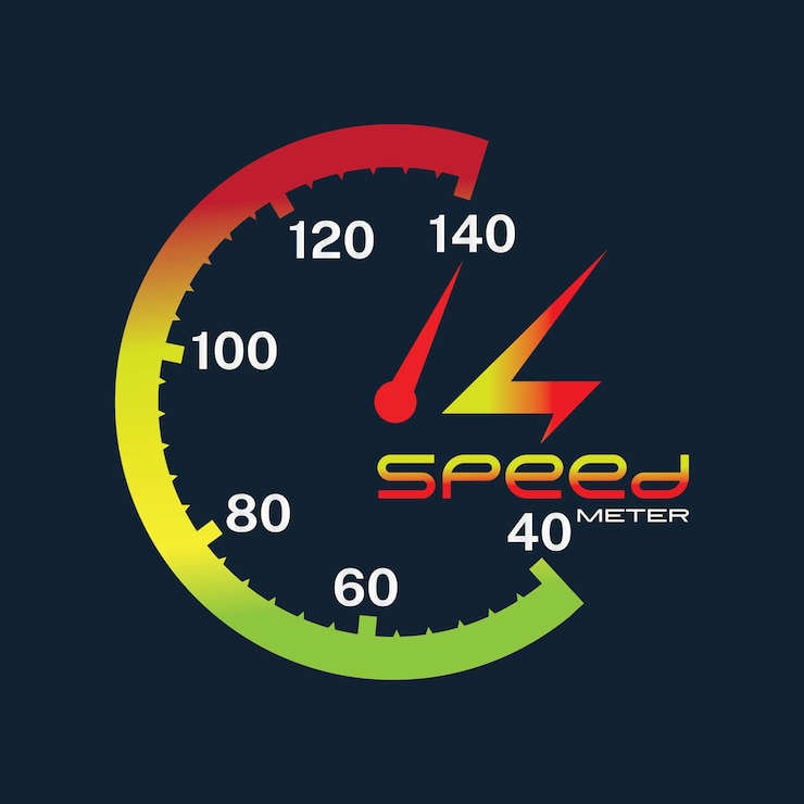 Vector speed meter logo car speed meter logo design with vector