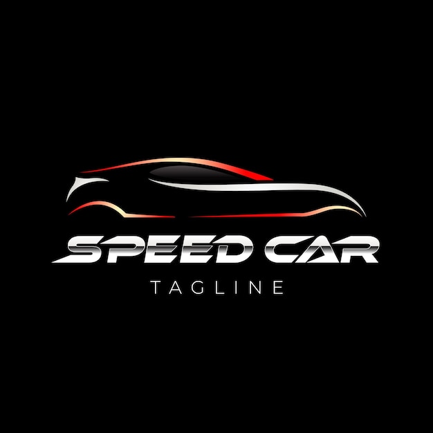 Значок символа знака логотипа автомобиля современной технологии скорости