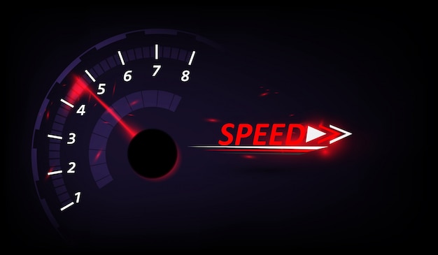 Speed motion background with fast speedometer car Racing velocity background 