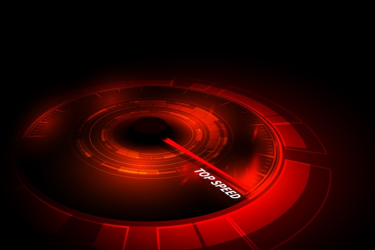 Vector speed motion background with fast speedometer car