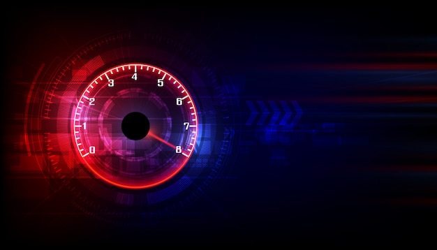 Speed motion background with speedometer