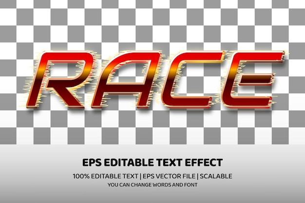 speed race Editable text effect