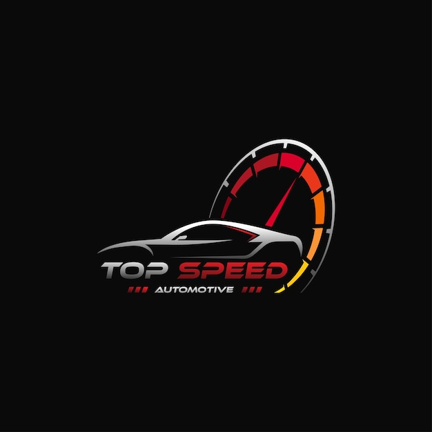 ベクトル スピードレースアイコンのロゴのテンプレート
