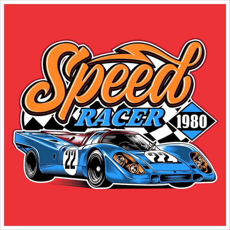 Vector speed racer car illustration