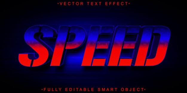 Vettore speed racer fast vector effetto di testo dell'oggetto intelligente completamente modificabile