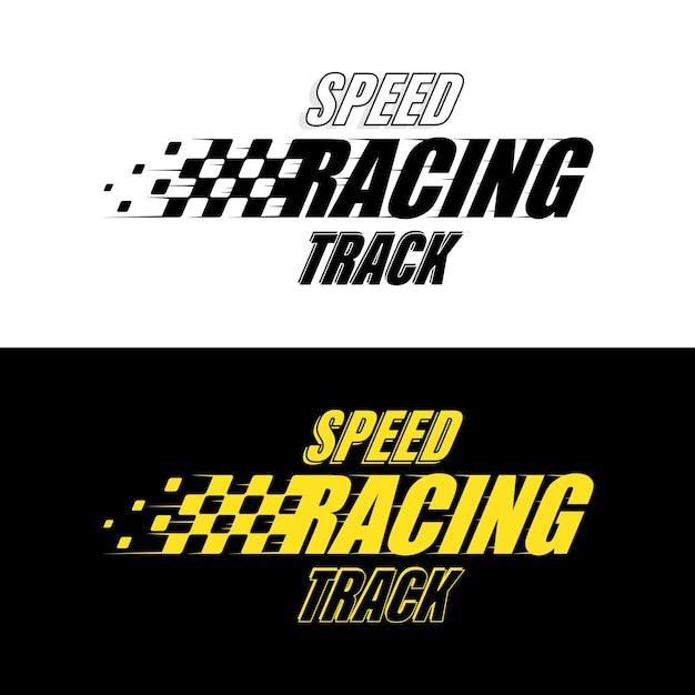 Speed racing text logo
