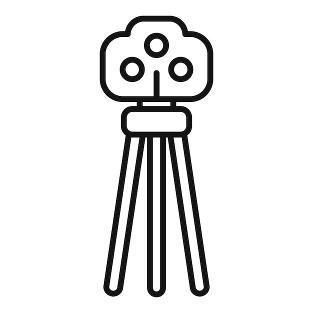 Speed radar on tripod icon outline vector City drive device
