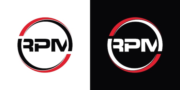 Vettore design del logo speed rpm per azienda automobilistica