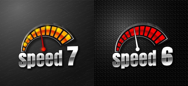 Speed rpm logo design for automotive