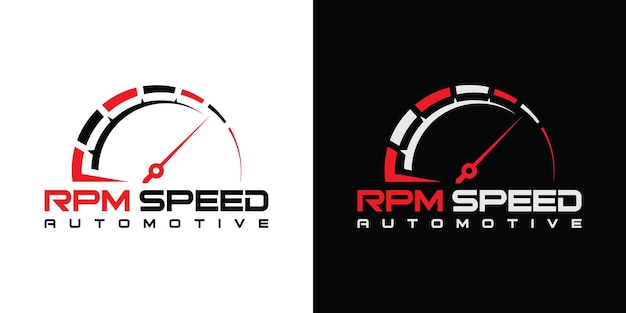 벡터 자동차 회사를 위한 속도 rpm 로고 디자인