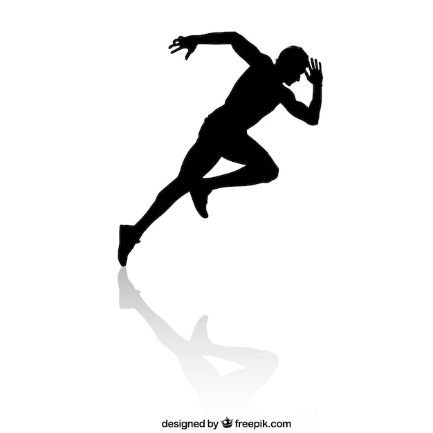 Speed ​​runner silhouet