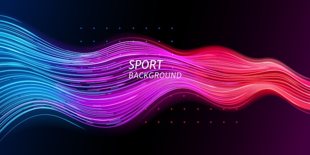 Speed sport background or trendy sound wave