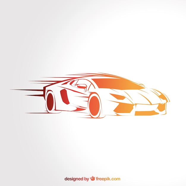 Hand Draw Speed Sport Car Logo PNG Images