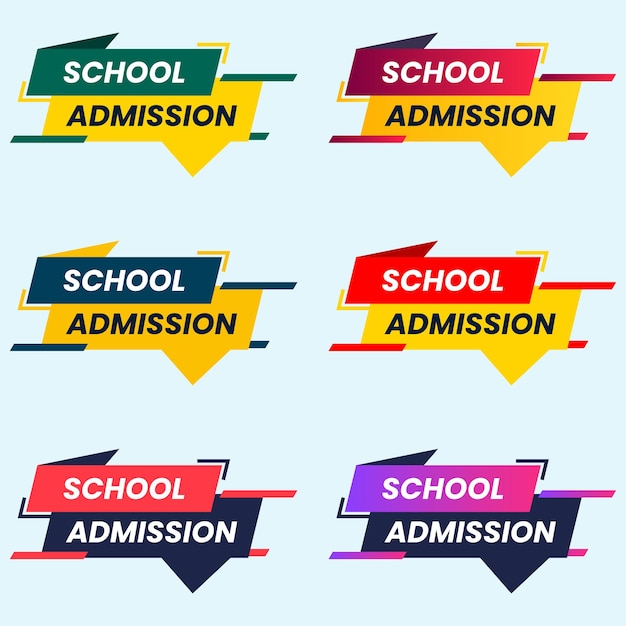 speed style school admission open now banner design set