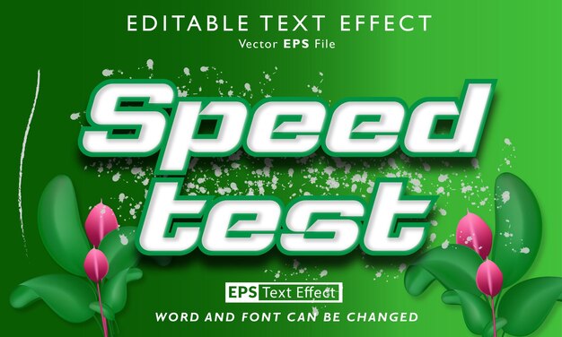 Speed test text effect