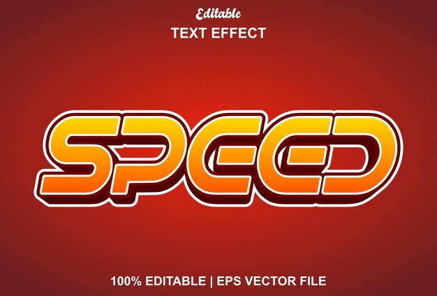 Speed text effect in red