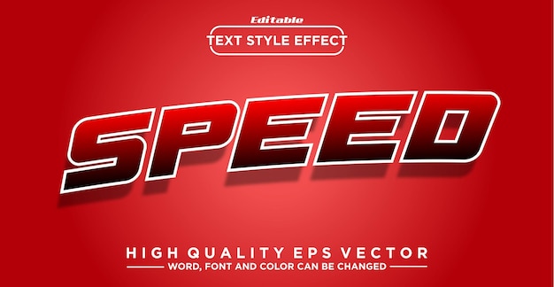 Speed text style effect editable