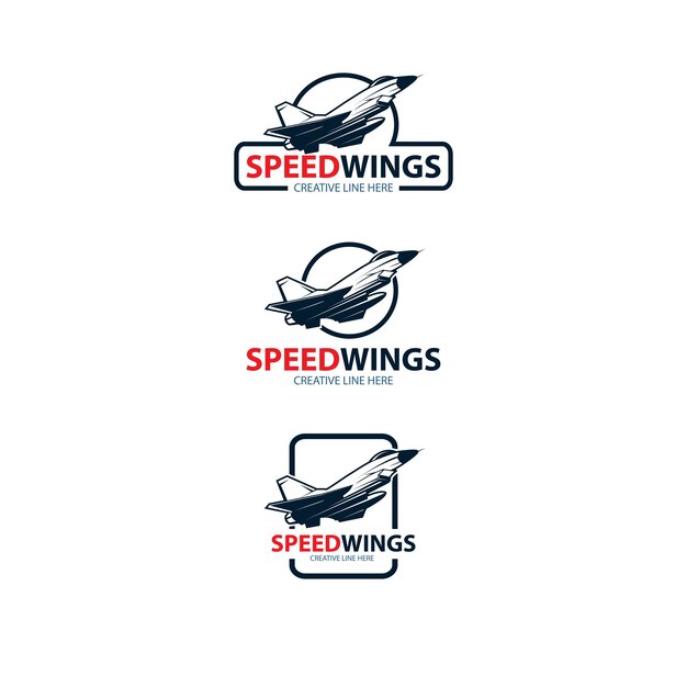 Набор логотипов speed wings