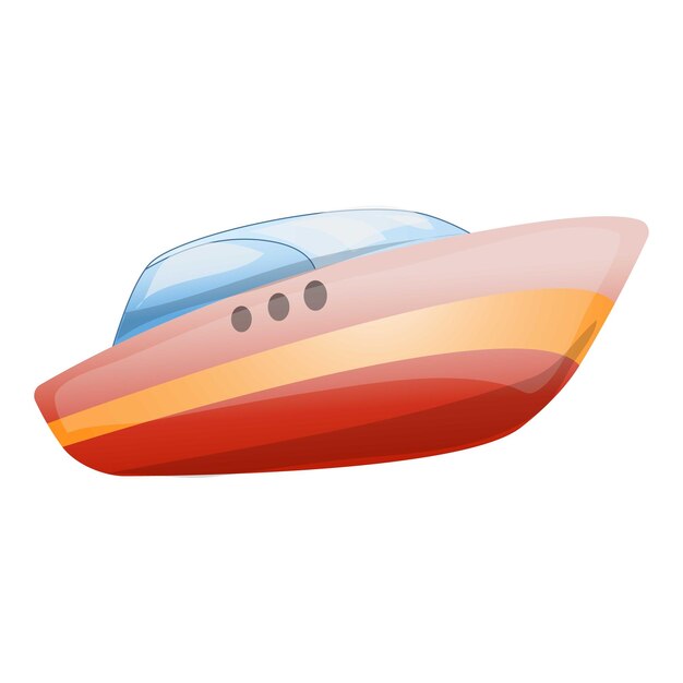 Vector speed yacht icon cartoon of speed yacht vector icon for web design isolated on white background